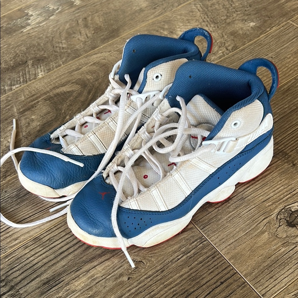 Nike Blue and White High-Top Sneakers